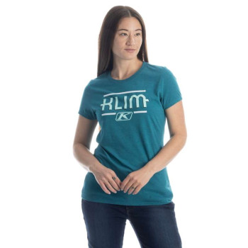 Tee-shirt femme Klim KUTE CORP SS T Heathered Teal / Beach Glass