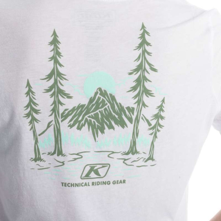 Tee-shirt femme Klim CANYON TRI-BLEND White / Hedge Green