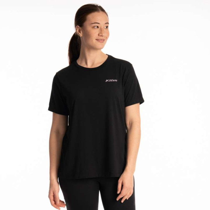 Tee-shirt femme Klim CANYON TRI-BLEND Black / Wisteria