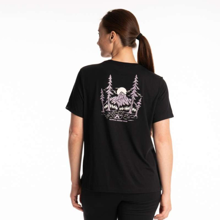 Tee-shirt femme Klim CANYON TRI-BLEND Black / Wisteria