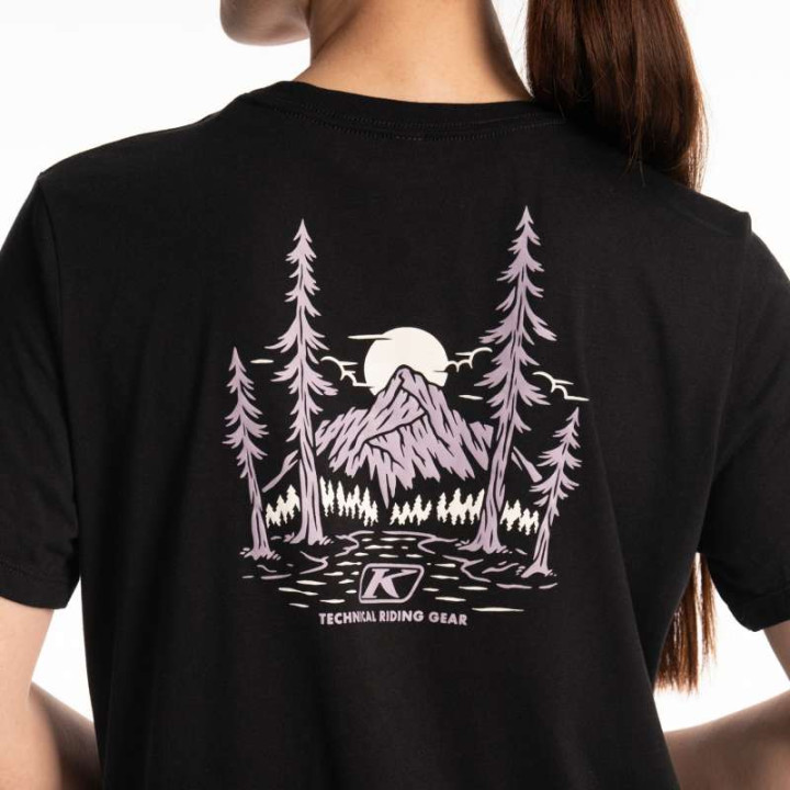 Tee-shirt femme Klim CANYON TRI-BLEND Black / Wisteria