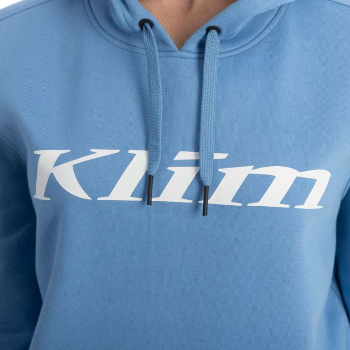 Sweat femme Klim PULLOVER HOODIE Cyaneus / White