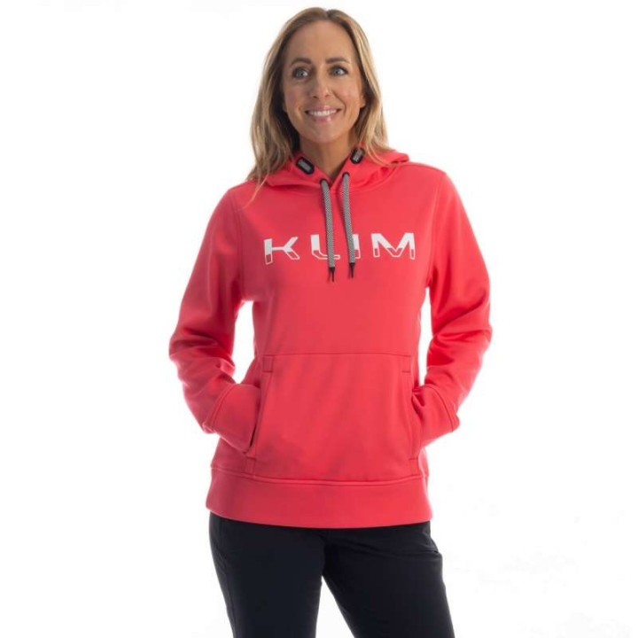 Sweat femme Klim PETROL PULLOVER HOODIE Red / White