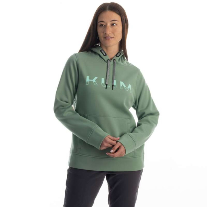 Sweat femme Klim PETROL PULLOVER HOODIE Hedge Green / Beach Glass