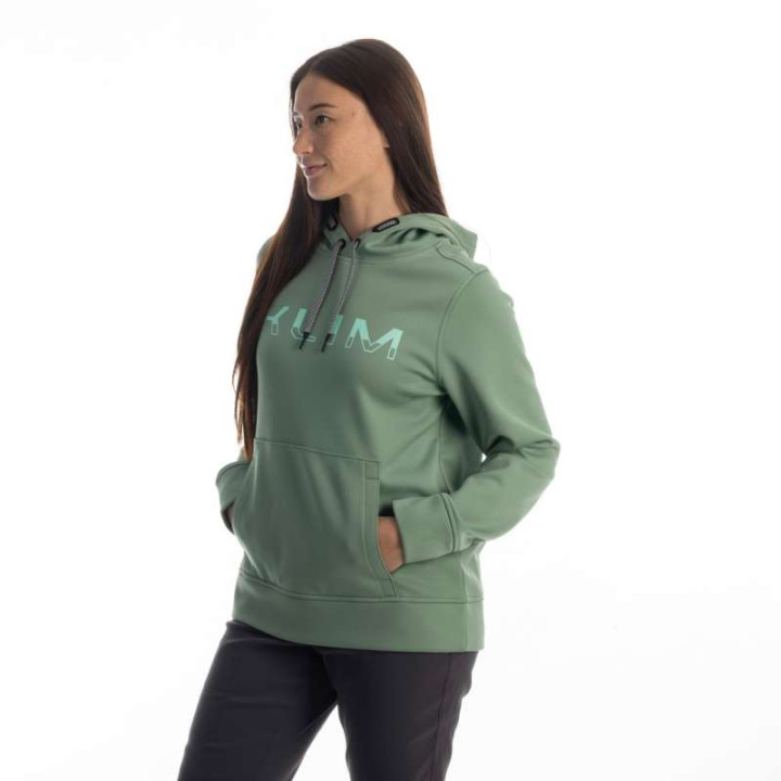 Sweat femme Klim PETROL PULLOVER HOODIE Hedge Green / Beach Glass