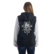 Sweat femme Klim PETROL PULLOVER HOODIE Black / White