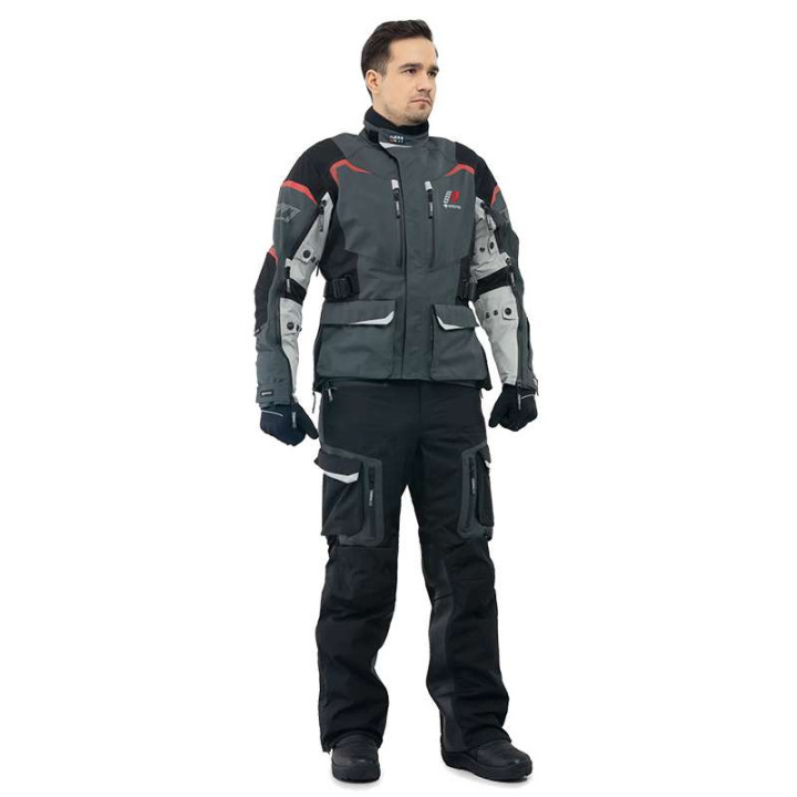 Rukka RIMO-R GREY/RED motorcycle jacket