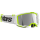 Masque cross Alpinestars VISION 8 WORDMARK White/Yellow - Mirror Silver