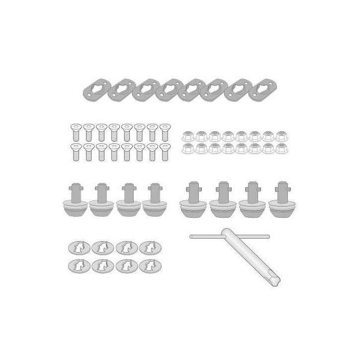 Kit fixation Givi 11RKIT pour supports valises Givi PL/PLO/PLX/PLCAM