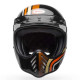 Casque moto rétro Bell MOTO-3 STRIPES Black/Orange