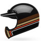 Casque moto rétro Bell MOTO-3 STRIPES Black/Orange