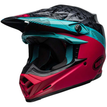 Casque moto cross Bell MOTO-9 MIPS CHIEF Matte/Gloss Black/Pink/Blue