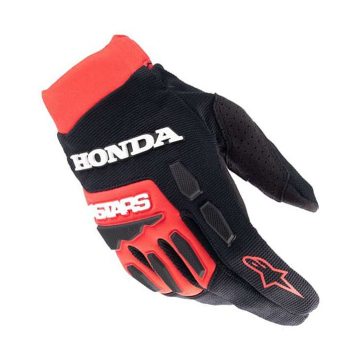 Gants cross Alpinestars Honda FULL BORE Rouge/Noir