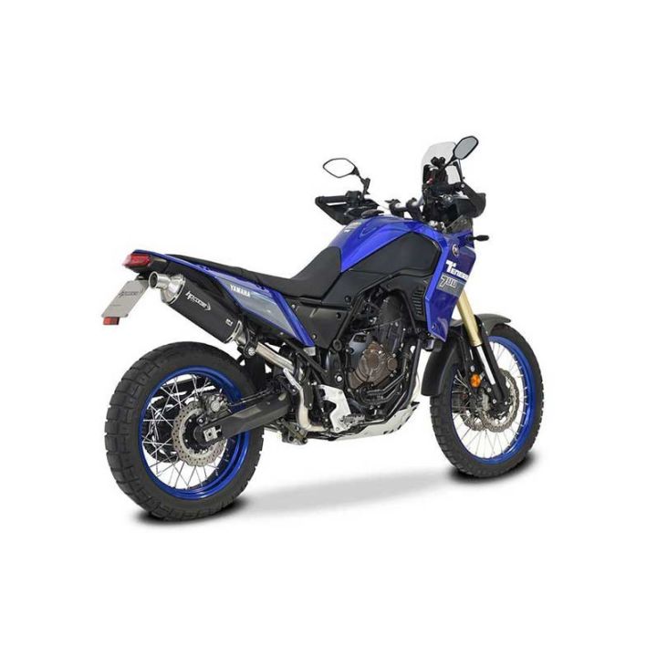 Silencieux haut court titane noir SP2 HP CORSE - Normes Euro4 et Euro5 - YAMAHA 700 TENERE 2025-