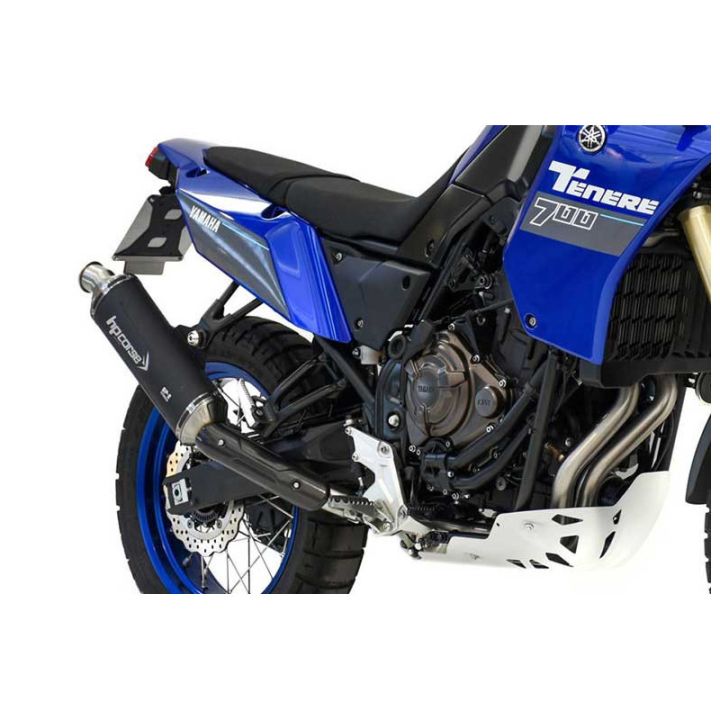 Silencieux bas titane noir SP2 HP CORSE - Normes Euro4 et Euro5 - YAMAHA 700 TENERE 2025-