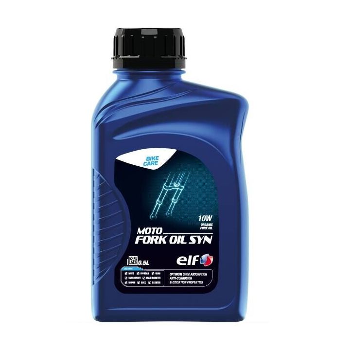 ELF - Huile de fourche 10W MOTO FORK OIL SYN 10W - 0,5 litre