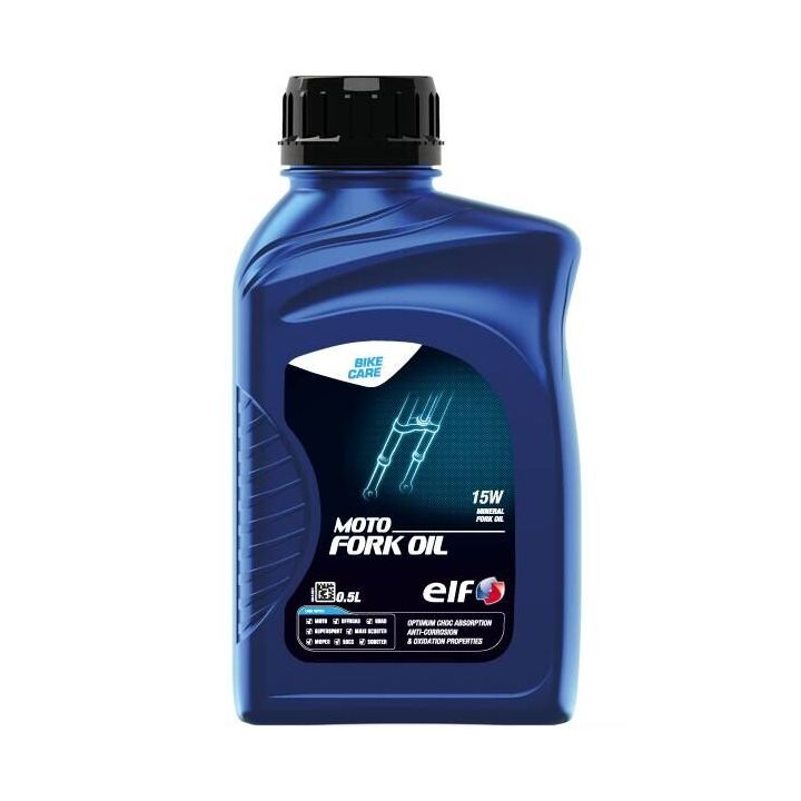 ELF - Huile de fourche 15W MOTO FORK OIL ADV - 0,5 litre