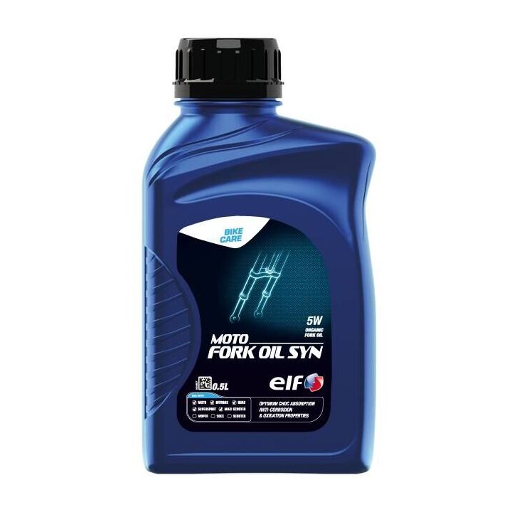 ELF - Huile de fourche 5W MOTO FORK OIL SYN - 0,5 litre