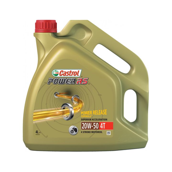 CASTROL - Huile moteur 4T Power RS 20W50 - 4 Litres