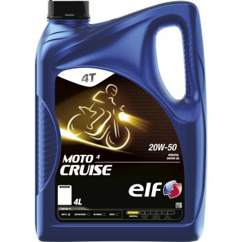 ELF - Huile moteur minérale 4T 20W50 MOTO 4 CRUISE ADV - 4 litres