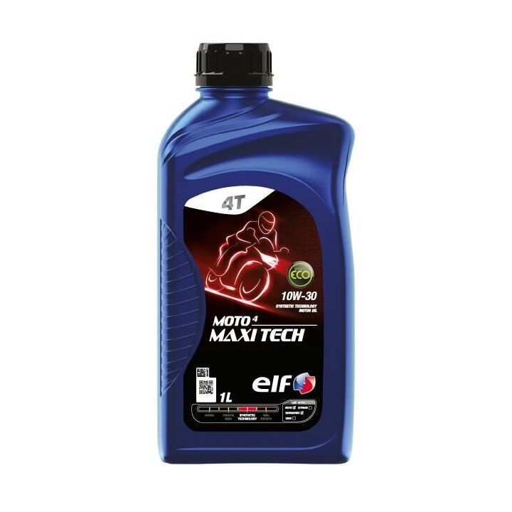 ELF - Huile moteur synthétique 4T 10W30 MOTO 4 MAXI TECH - 1 litre