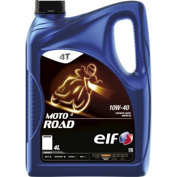 ELF - Huile moteur synthétique 4T 10W40 MOTO 4 ROAD - 4 litres ELF - Huile moteur synthétique 4T 10W40 MOTO 4 ROAD - 4 litres