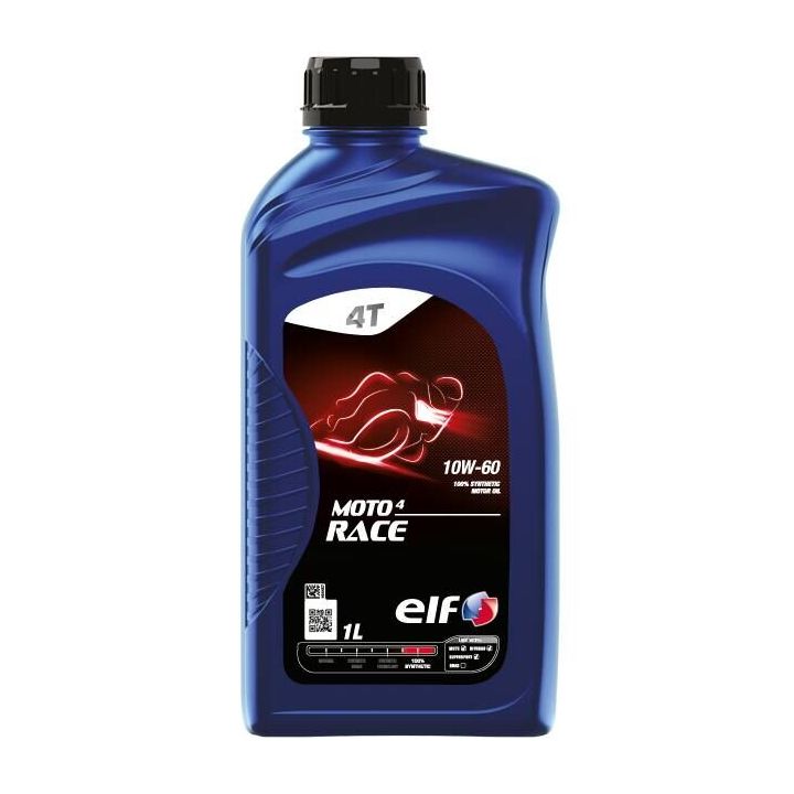 ELF - Huile moteur synthétique 4T 10W60 MOTO 4 RACE - 1 litre