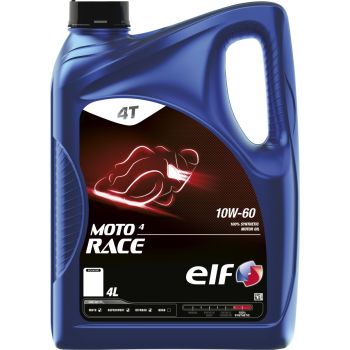 ELF - Huile moteur synthétique 4T 10W60 MOTO 4 RACE - 4 litres