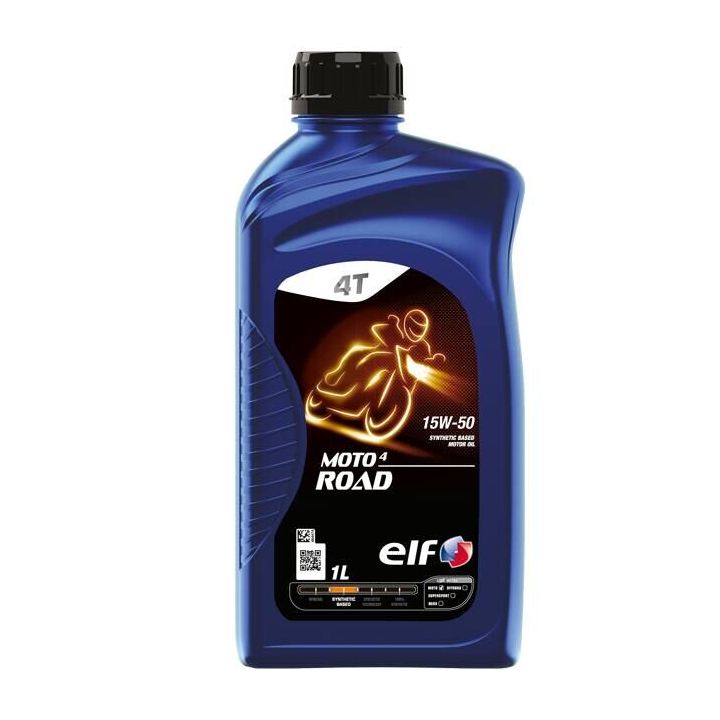 ELF - Huile moteur synthétique 4T 15W50 MOTO 4 ROAD - 1 litre