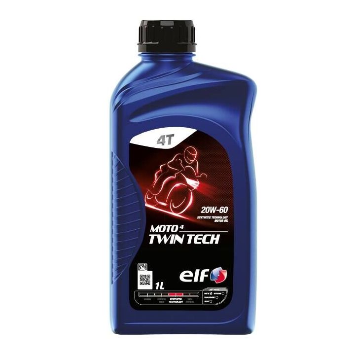 ELF - Huile moteur synthétique 4T 20W60 MOTO 4 TWIN TECH - 1 litre