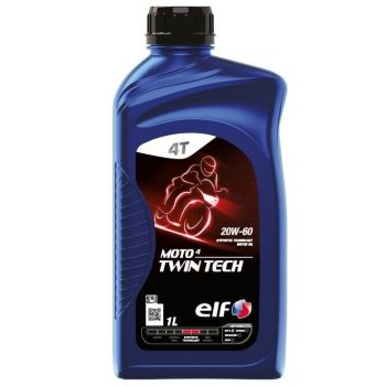 ELF - Huile moteur synthétique 4T 20W60 MOTO 4 TWIN TECH - 1 litre