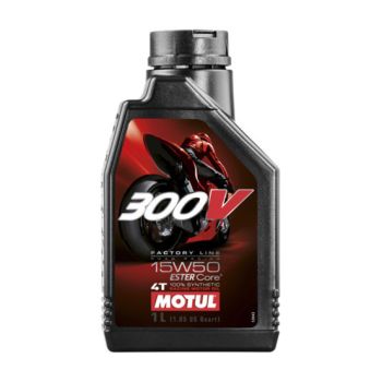 MOTUL - Huile moteur 300V 15w50 Factory Line ROAD Racing 4T - 1L MOTUL - Huile moteur 300V 15w50 Factory Line ROAD Racing 4T - 1L