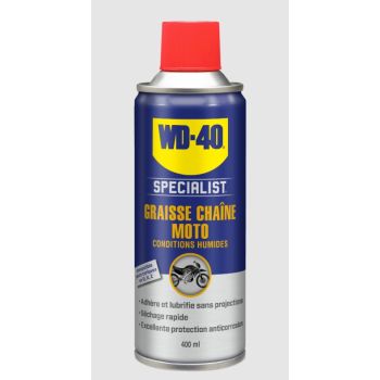 WD40 - Graisse chaîne Specialist Moto conditions humides - 400ml WD40 - Graisse chaîne Specialist Moto conditions humides - 400ml