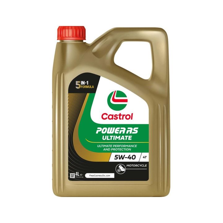 CASTROL - Huile moteur 4T Power RS Ultimate 5W40 - 4 Litres