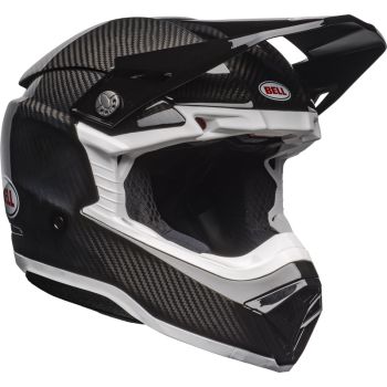 Casque cross Bell MOTO-10 Spherical Solid - Noir Blanc Brillant Casque cross Bell MOTO-10 Spherical Solid - Noir Blanc Brillant