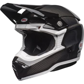 Casque cross Bell MOTO-10 Spherical Solid - Noir Blanc Brillant Casque cross Bell MOTO-10 Spherical Solid - Noir Blanc Brillant