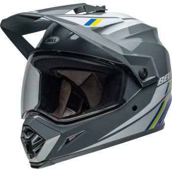 Casque cross Bell  MX-9 Adventure MIPS Alpine - Gris Charcoal Argent Casque cross Bell  MX-9 Adventure MIPS Alpine - Gris Charcoal Argent