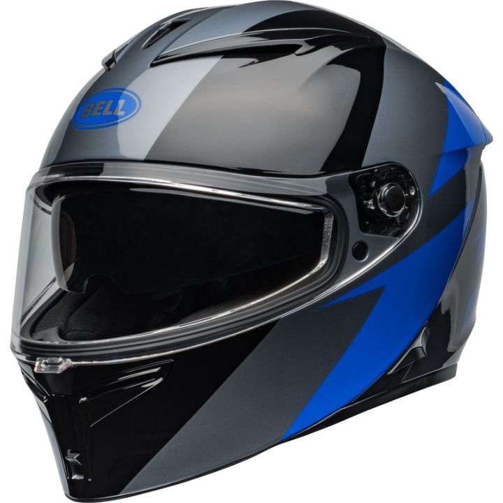 Casque moto Bell Lithium SHEAR - Gris Bleu Casque moto Bell Lithium SHEAR - Gris Bleu
