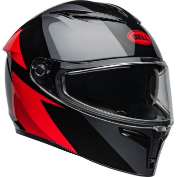 Casque moto Bell Lithium SHEAR - Gris Métallique Rouge Casque moto Bell Lithium SHEAR - Gris Métallique Rouge