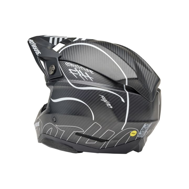 Casque cross Bell MOTO-10 Spherical Fasthouse Raven - Noir Mat Blanc Casque cross Bell MOTO-10 Spherical Fasthouse Raven - Noir Mat Blanc