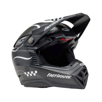 Casque cross Bell MOTO-10 Spherical Fasthouse Raven - Noir Mat Blanc Casque cross Bell MOTO-10 Spherical Fasthouse Raven - Noir Mat Blanc