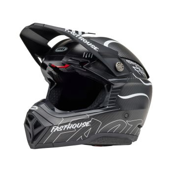 Casque cross Bell MOTO-10 Spherical Fasthouse Raven - Noir Mat Blanc Casque cross Bell MOTO-10 Spherical Fasthouse Raven - Noir Mat Blanc