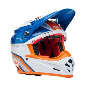Casque cross Bell MOTO-9S Flex Merchant - Orange Bleu Casque cross Bell MOTO-9S Flex Merchant - Orange Bleu