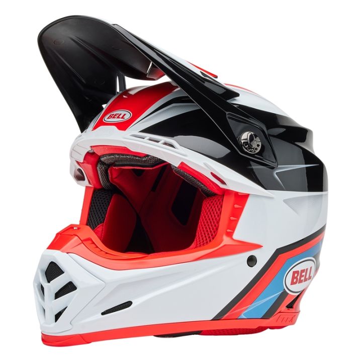 Casque cross Bell MOTO-9S Flex Merchant - Rouge Noir Casque cross Bell MOTO-9S Flex Merchant - Rouge Noir