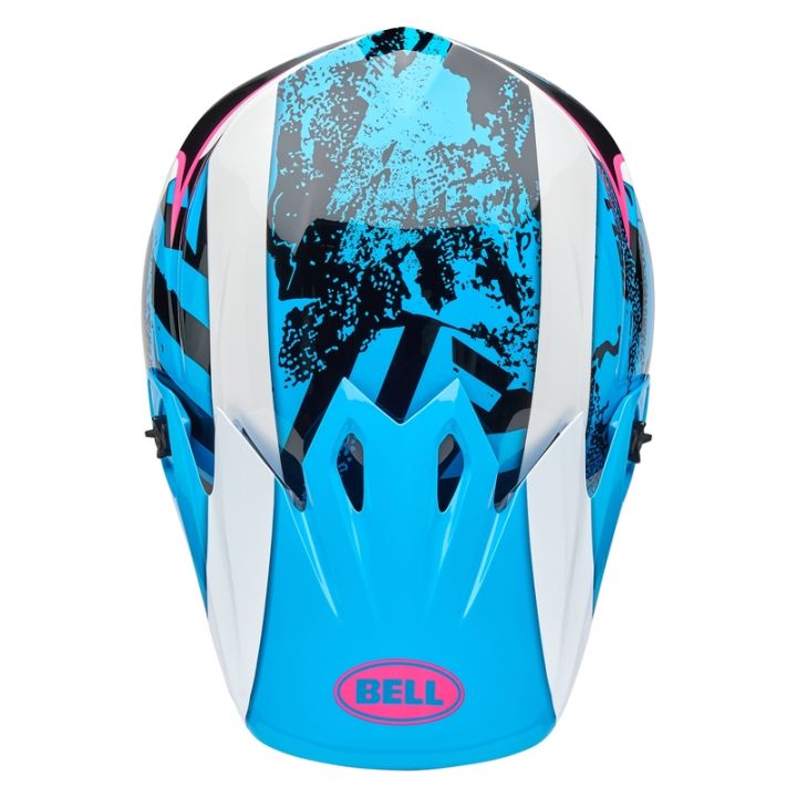 Casque cross Bell MX-9 MIPS Breakdance - Bleu Rose Casque cross Bell MX-9 MIPS Breakdance - Bleu Rose
