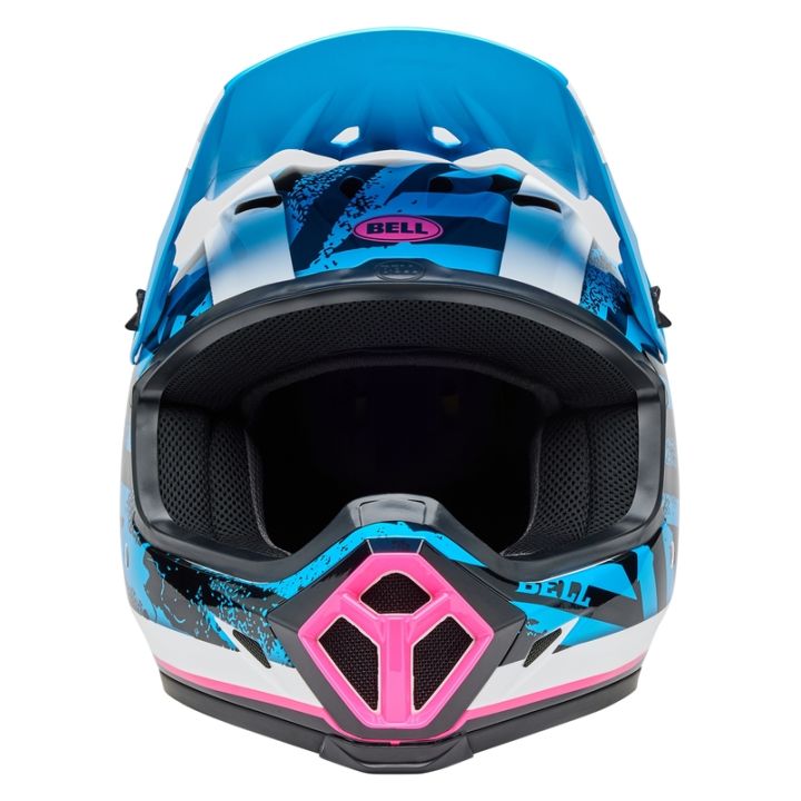 Casque cross Bell MX-9 MIPS Breakdance - Bleu Rose Casque cross Bell MX-9 MIPS Breakdance - Bleu Rose
