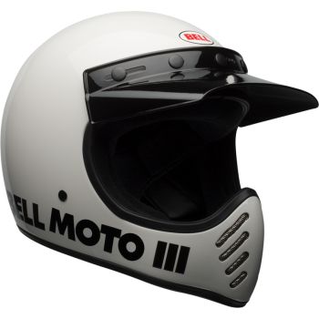 Casque moto Bell moto -3 Classic - Blanc Casque moto Bell moto -3 Classic - Blanc