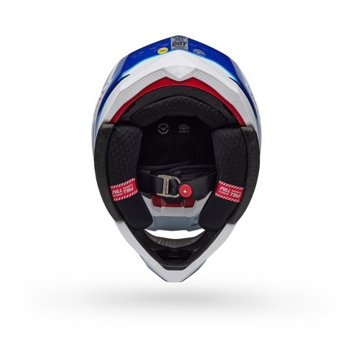 Casque cross Bell moto -10 Spherical Tomac 2025 - Bleu Blanc Casque cross Bell moto -10 Spherical Tomac 2025 - Bleu Blanc