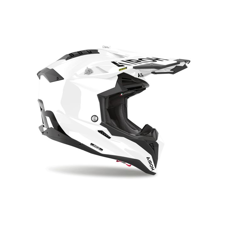 Casque moto cross Airoh 2026 Aviator 3 FIM Color - Blanc Casque moto cross Airoh 2026 Aviator 3 FIM Color - Blanc