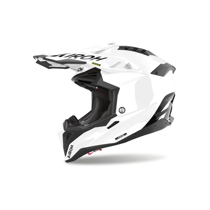 Casque moto cross Airoh 2026 Aviator 3 FIM Color - Blanc